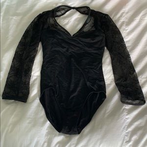 Small black Bloch leotard with long sleeves